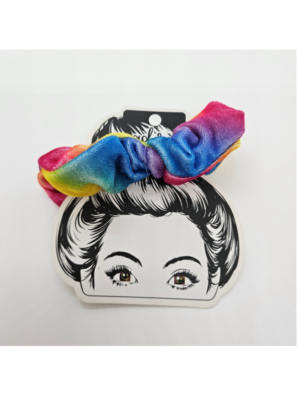 Adoro NEW Rainbow Velvet Hair Scrunchie Elastic Tie Dye Hair Band NWT